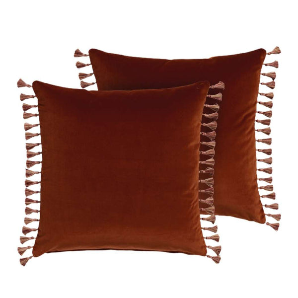 Burgandy Velvet Cushion Cover - With Tassels! - Casa by Josephine Jenno