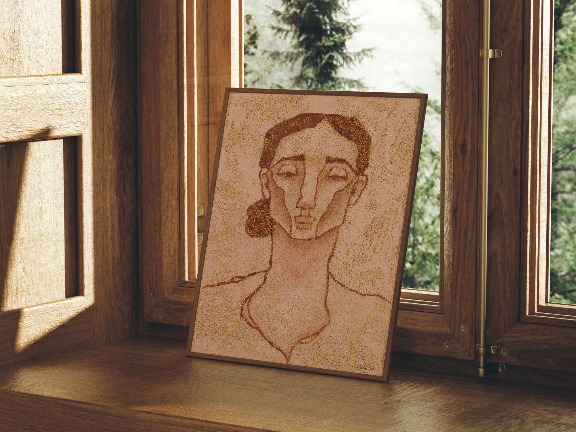 Burnt Sienna - Portrait Art Print