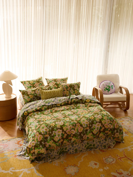 Martine Olive Linen Cushion