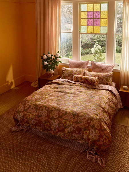 Buttercup Rust Linen Standard Pillowcases
