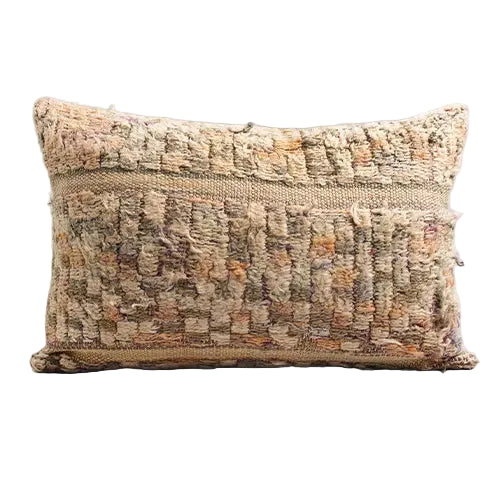 Moroccan Wool Cushion - Stone- Photo 1