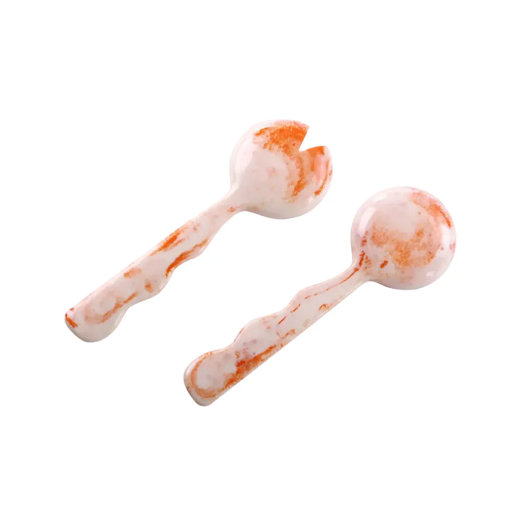 Resin Salad Server- Pink (Set of 2), 12.40 x 3.93 Inches