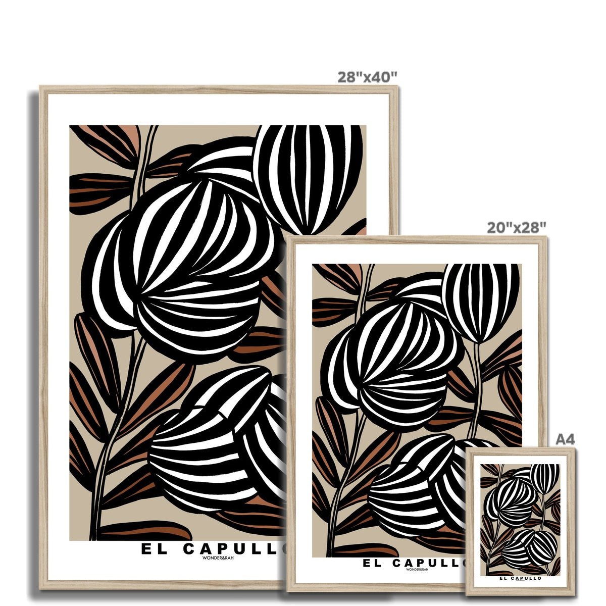 Taupe El Capullo Floral Print