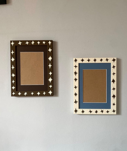 Picture Frame, Cream Wonky Stars image 1