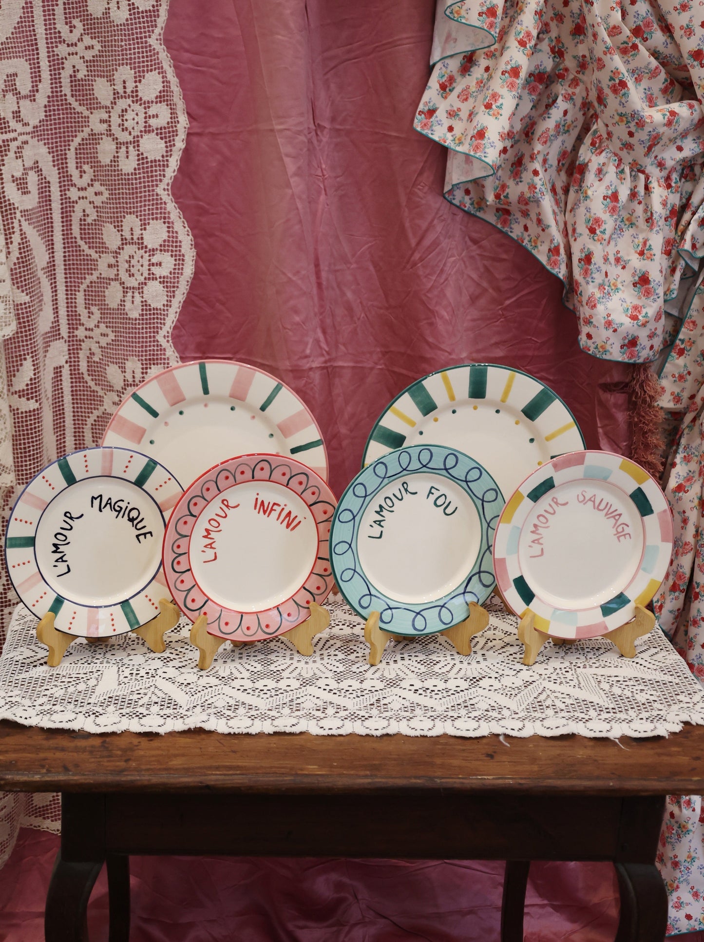 Set of 4 'L'Amour' Dessert Plates