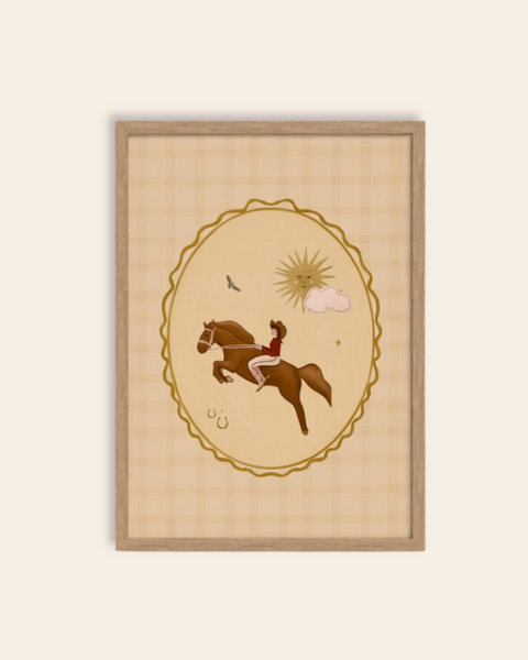 Cowgirl Cameo Art Print