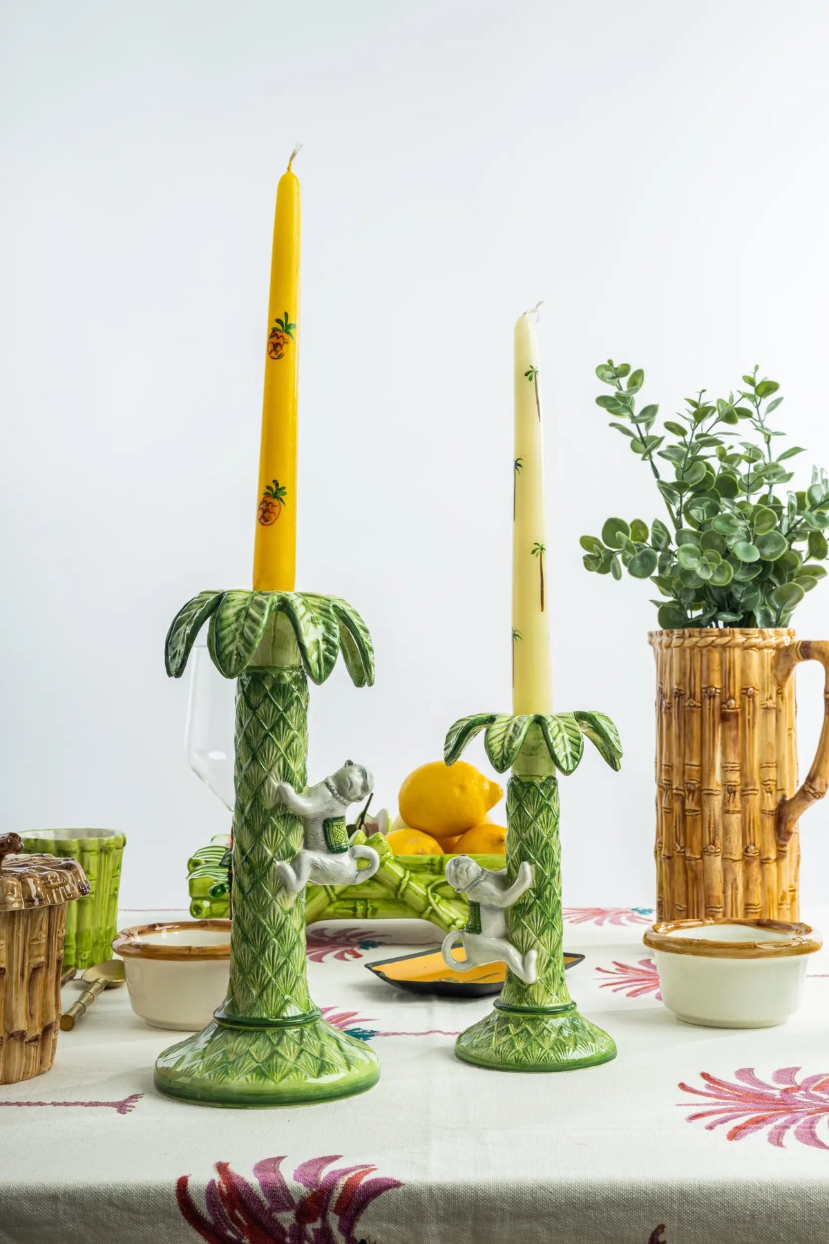 Candlestick -  Palm Tree Set of 2