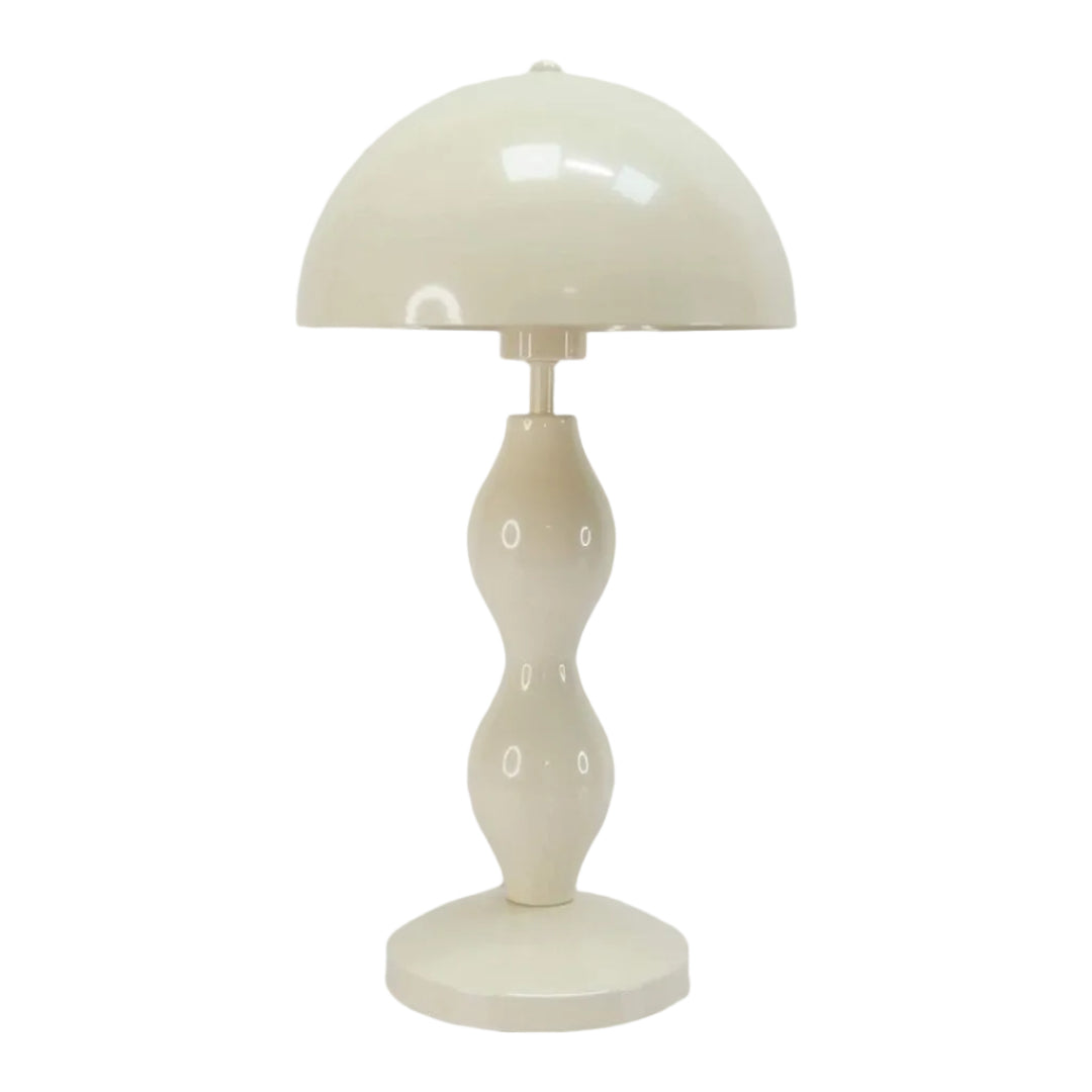 Noa Beige Table Lamp with Metal Shade