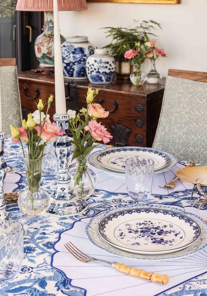 Rijksmuseum Blue and White Candle Holders Pair
