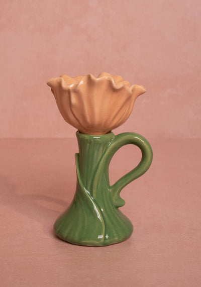Candle Holders Blossom Glow Peach Porcelain Candleholder