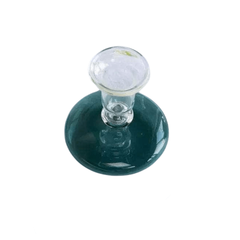 Pebble Glass Candlestick - Teal