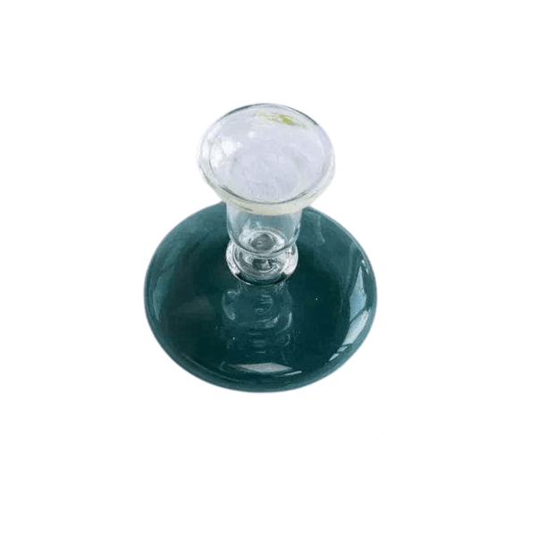 Pebble Glass Candlestick - Teal