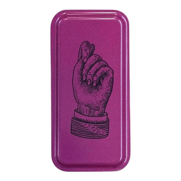 Antique Collection Wooden Tray - Hand Purple