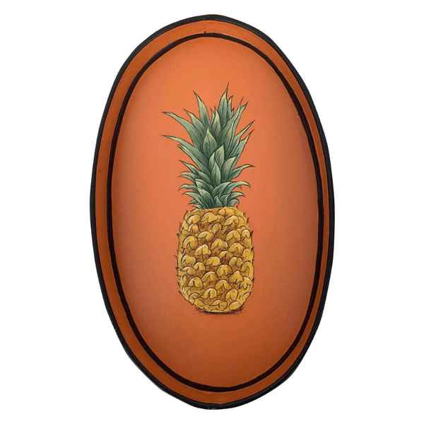 Fauna Handpanited Iron Tray - Pineapple