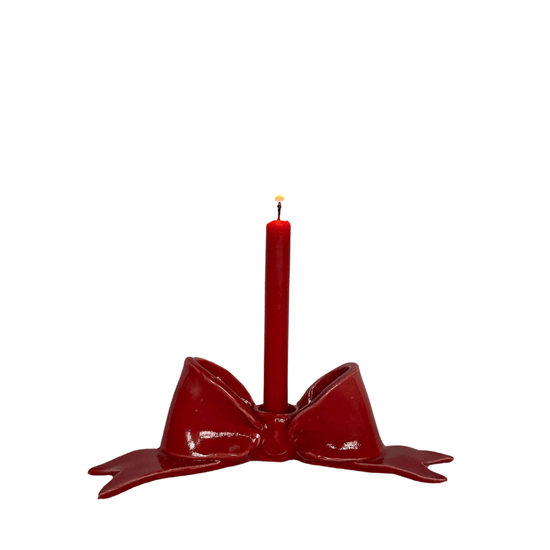 Mini Red Bow Candlestick