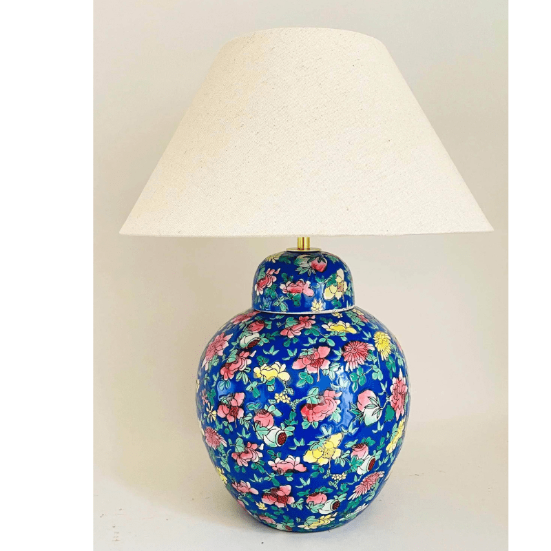 Antique Flower Jar Lamp