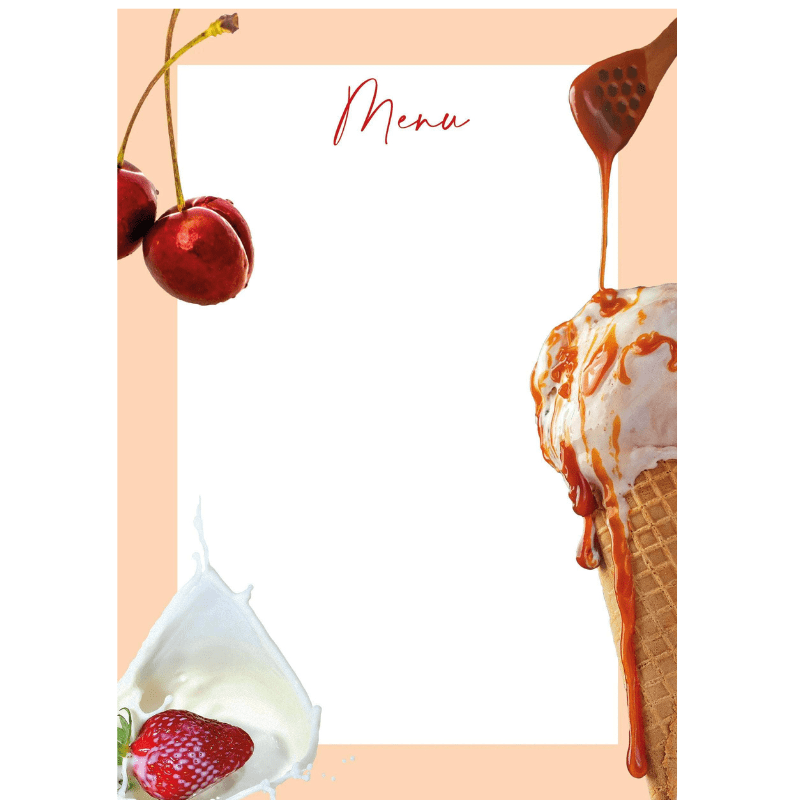 Let's Get Fruity Menu Cards X 10