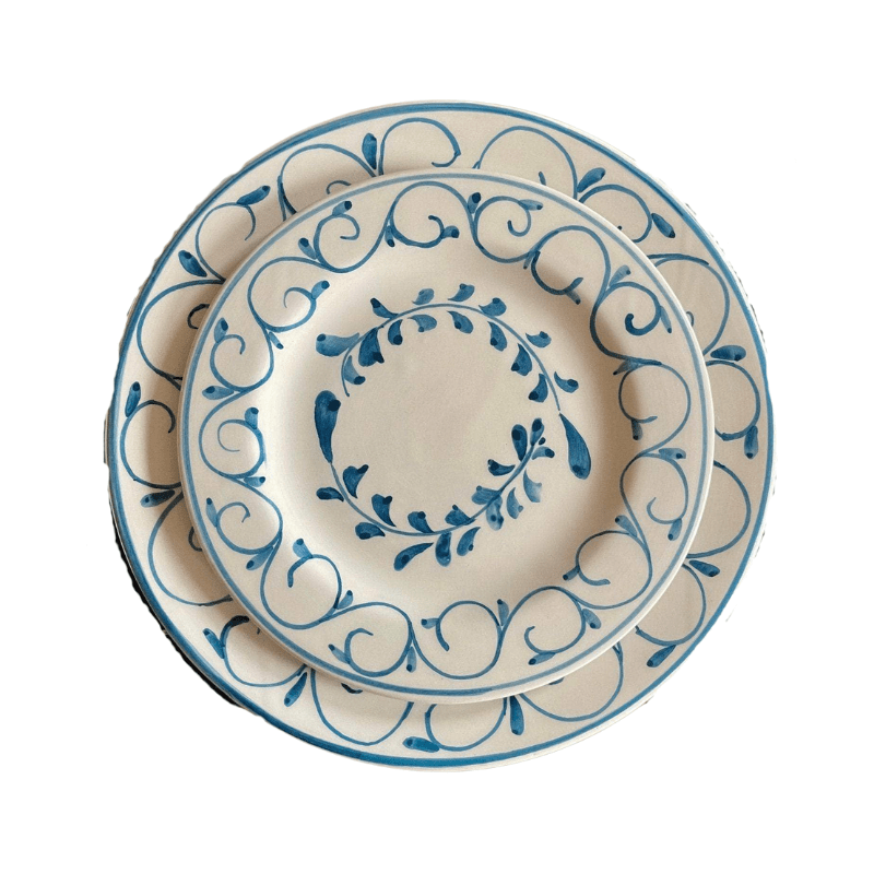 Ceramic Blue Sea Plate Set