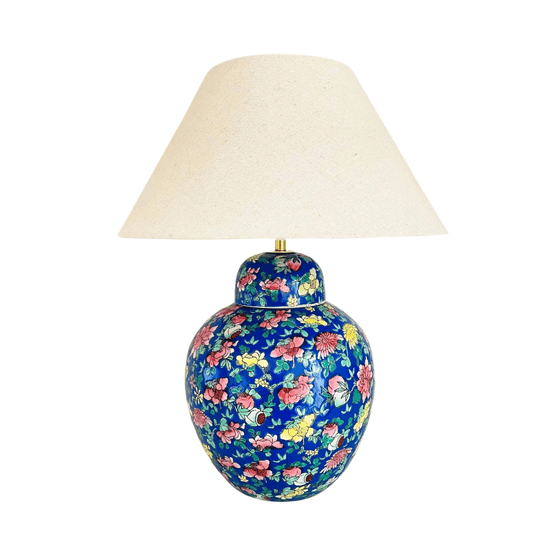 Antique Flower Jar Lamp
