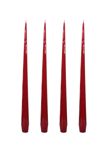 Candles 4pcs burgundy 35cm h35cm