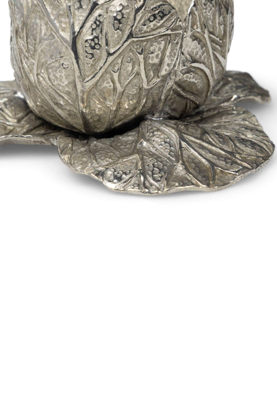 Pewter Cabbage Tea Light Holder- Set of 2