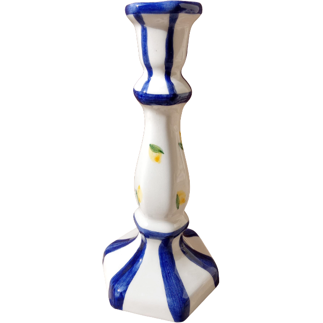 Capri Candlestick Blue - 20cm