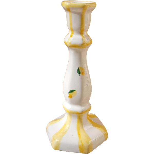 Capri Yellow Candle Holder - 20cm