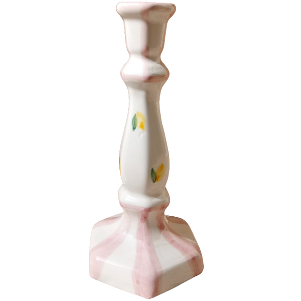 Capri Candlestick Pink - 20cm