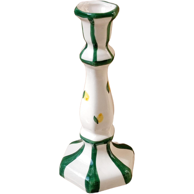 Capri Candlestick Green - 20cm
