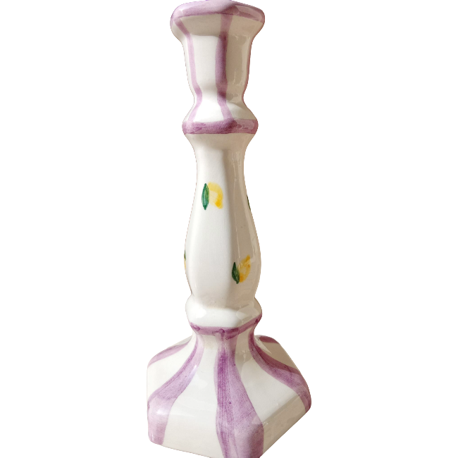 Capri Candlestick Violet - 20cm