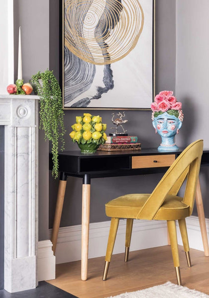 Capri Mid - Century Style Ceramic Lemon Basket - Casa by Josephine Jenno