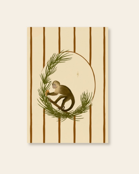 Capuchin Eating a Mango Art Print