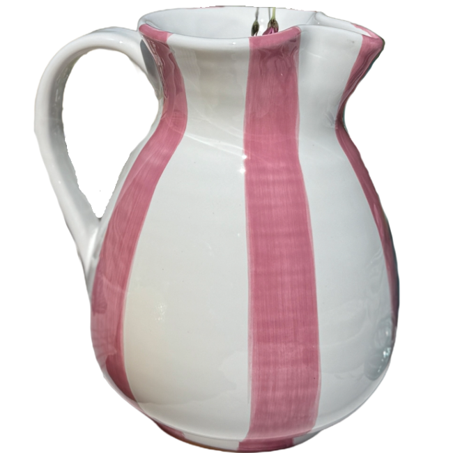 Pink Stripe Carafe 1L
