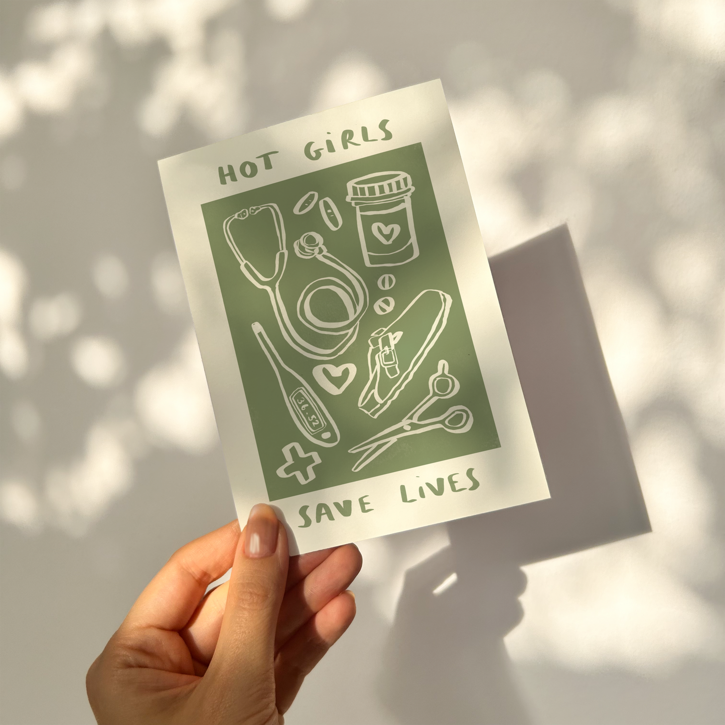 Hot Girls Save Lives - Nurse Print