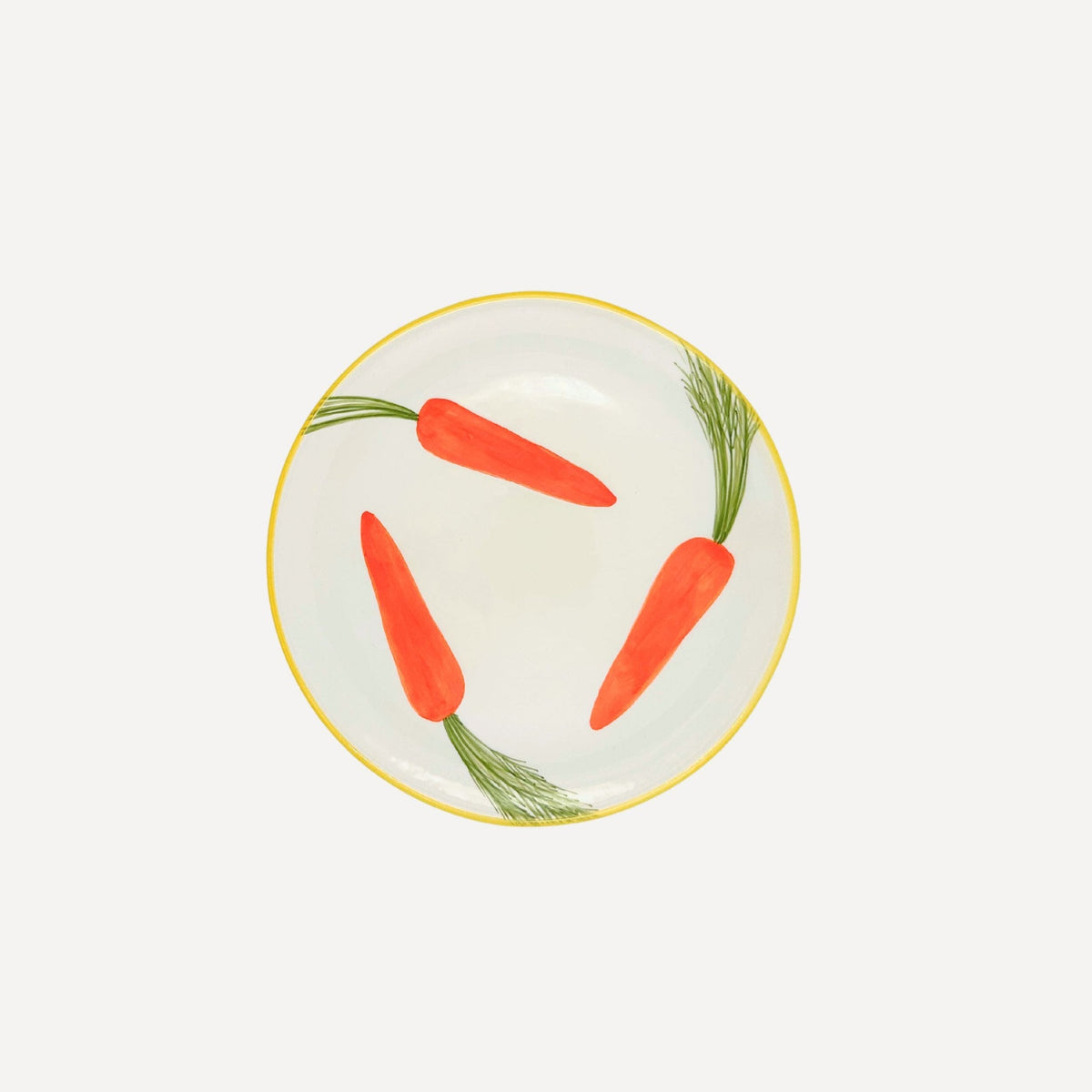 Hand-painted Small Carrot Plates (Set of 2)