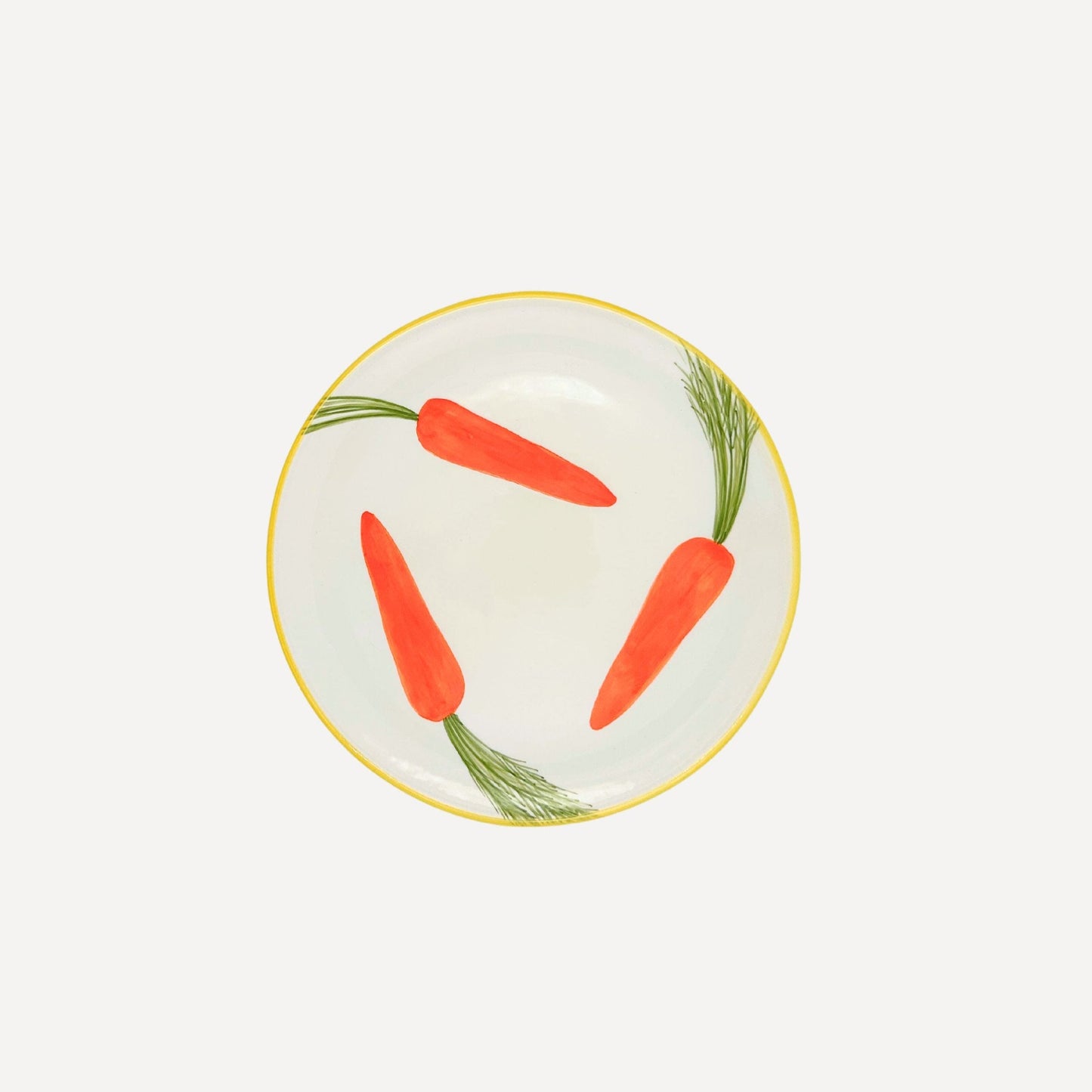 Hand-painted Small Carrot Plates (Set of 2)