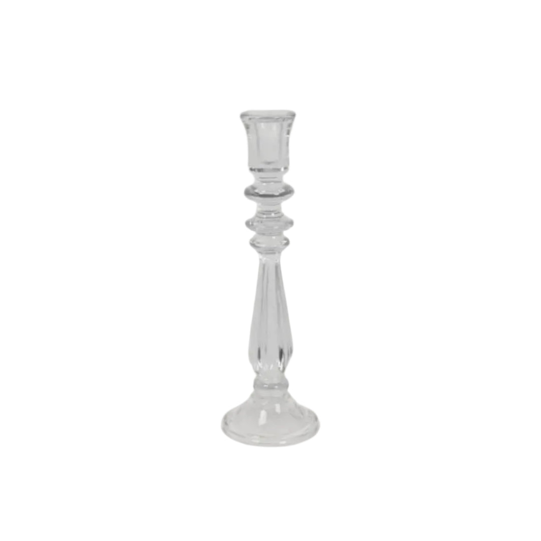 Large Olimpo Glass Candle Holder, H 32.7 cm, Ø 10 cm