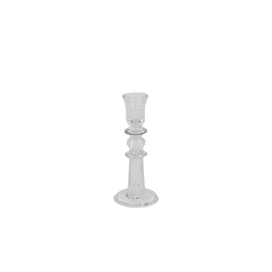 Small Olimpo Glass Candle Holder, H 23.7 cm, Ø 9.2 cm