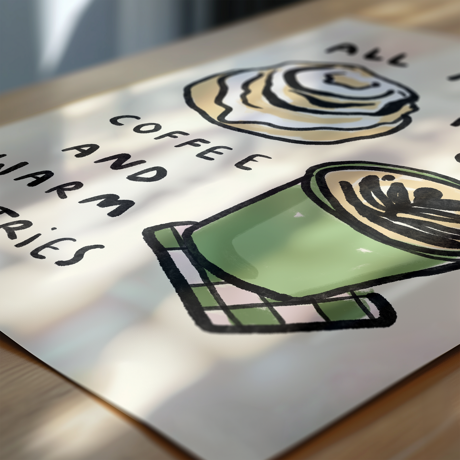 All I Want Is Coffee And Pastries Print
