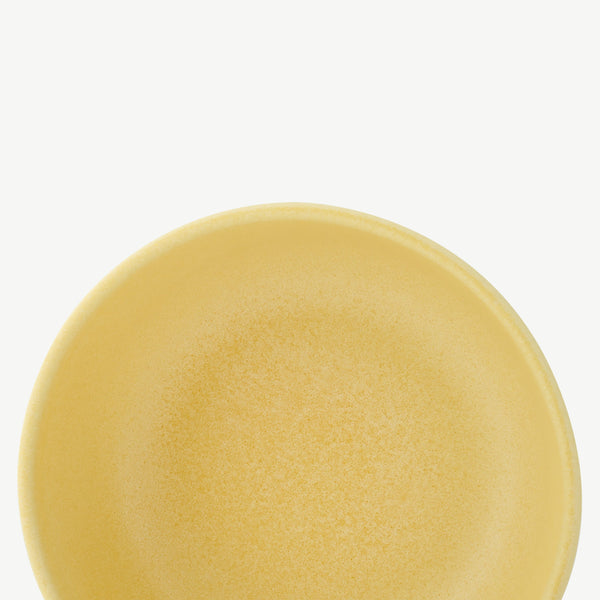 LoHo Cereal Bowls Set of 4, Canary Yellow Reactive Glaze