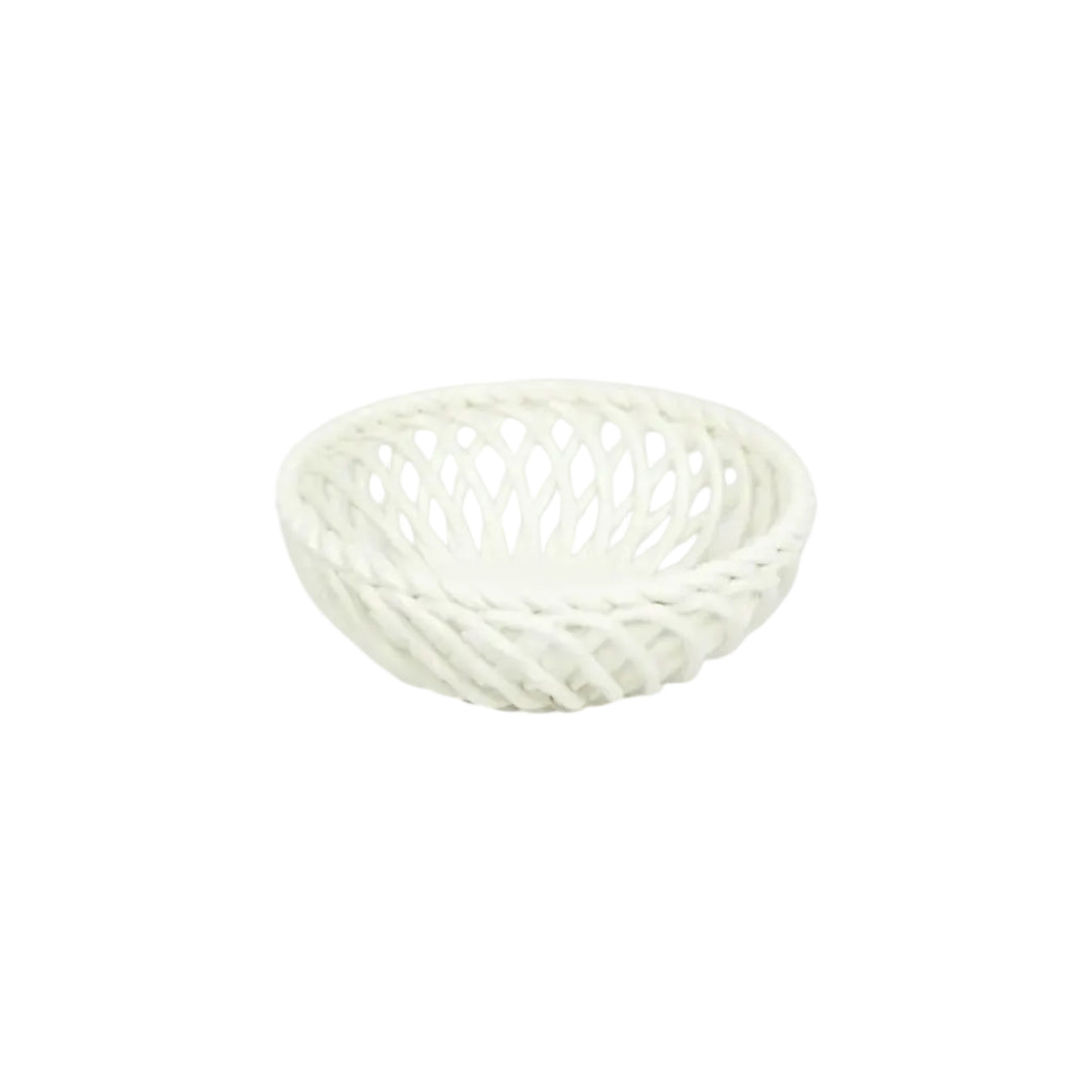 Imperial White Porcelain Basket, Ø 24.5 cm, H 8.5 cm