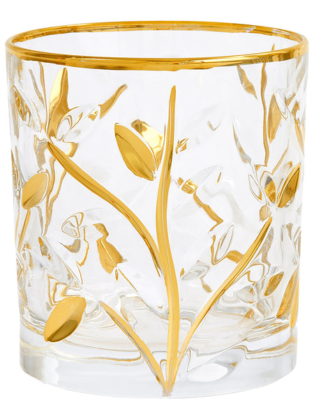 Crystal Gold Glasses - Set of 4