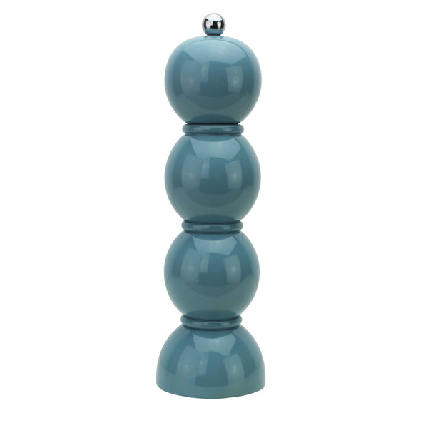 Chambray Blue Lacquer Bobbin Salt or Pepper Mill Grinder - Addison Ross Ltd UK