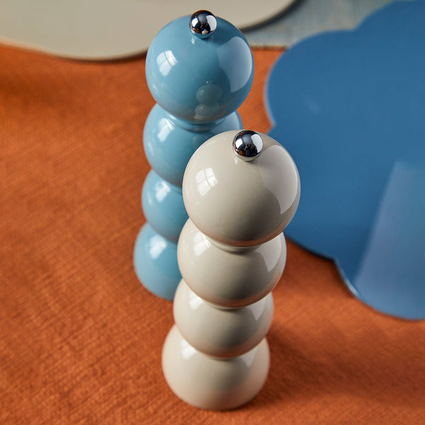 Chambray Blue Lacquer Bobbin Salt or Pepper Mill Grinder - Addison Ross Ltd UK