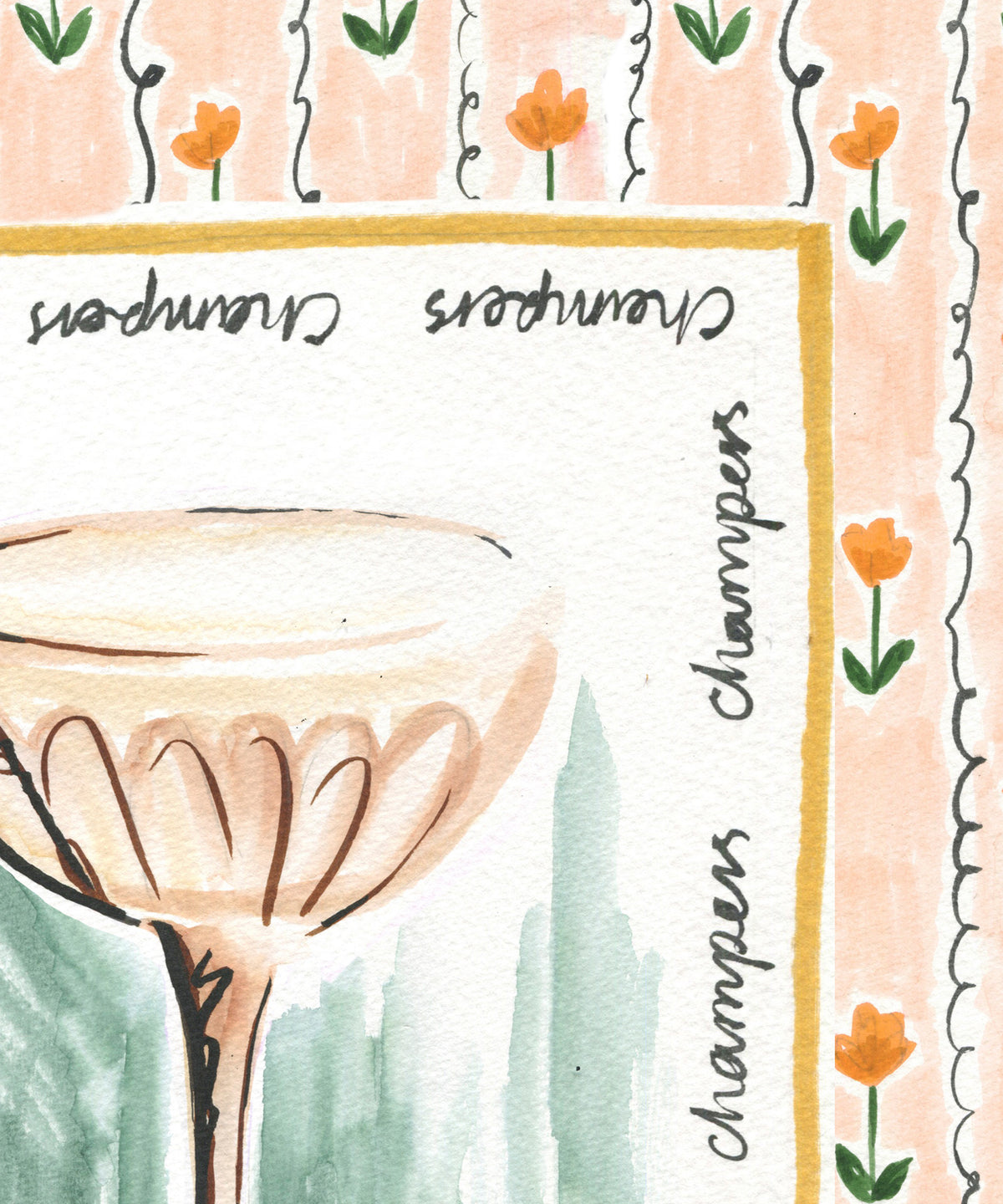 Champers, Champagne Art Print