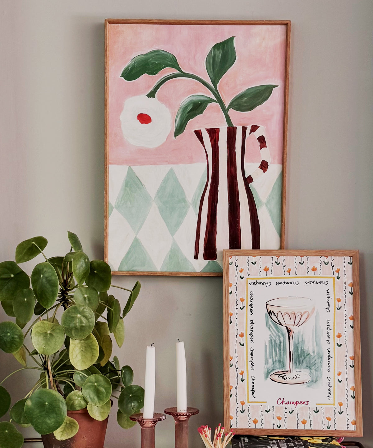 Champers, Champagne Art Print