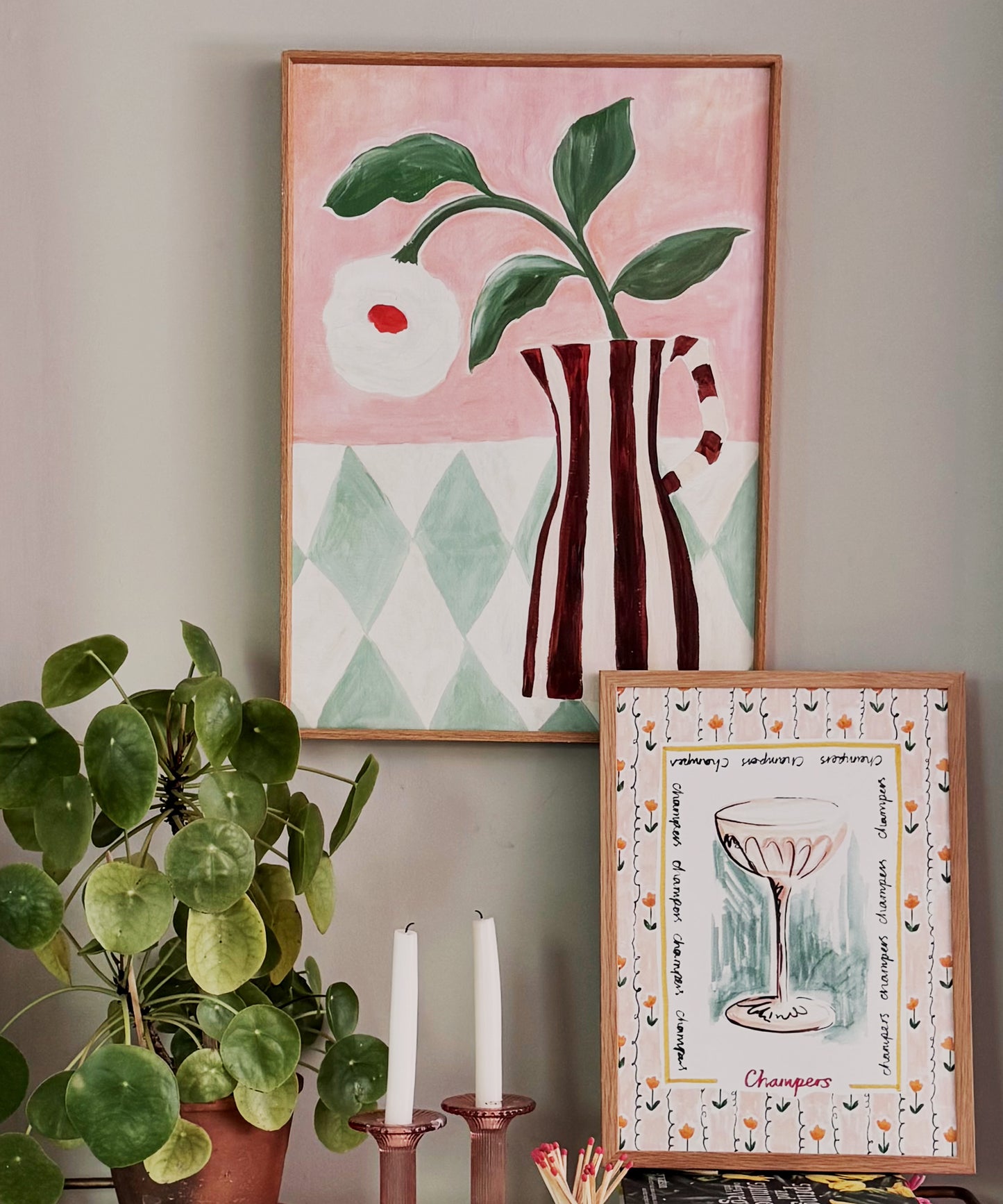 Champers, Champagne Art Print