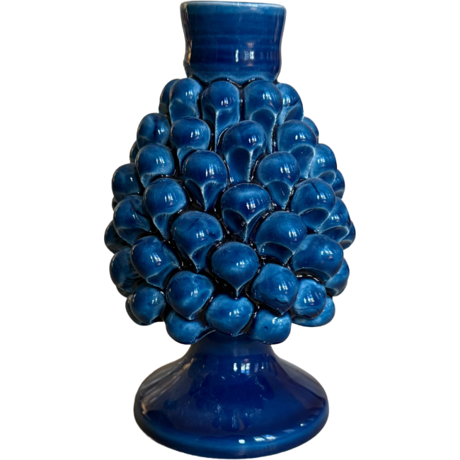 Pigna Blue Candle Holder - Medium
