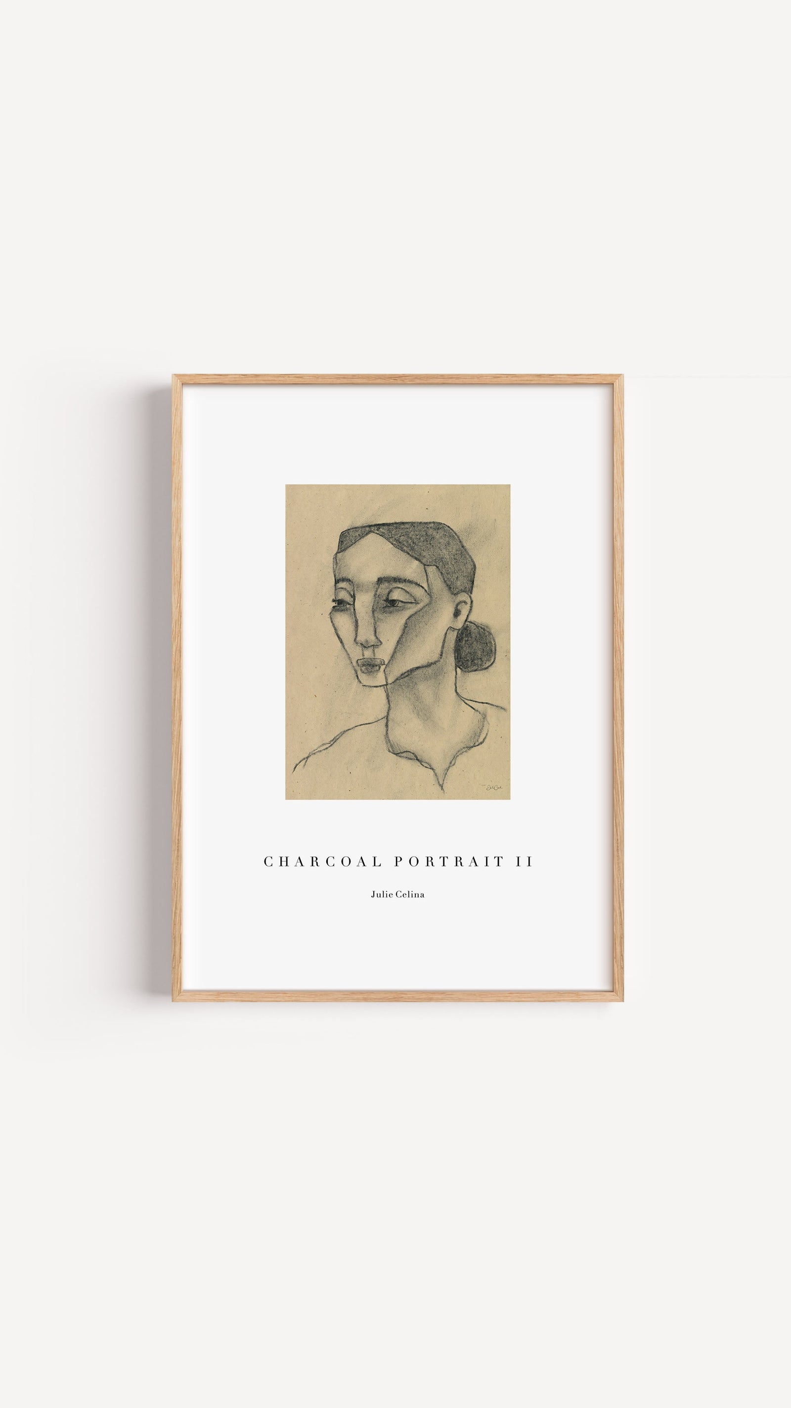 Charcoal Portrait II - Minimalistic Fine Art Print