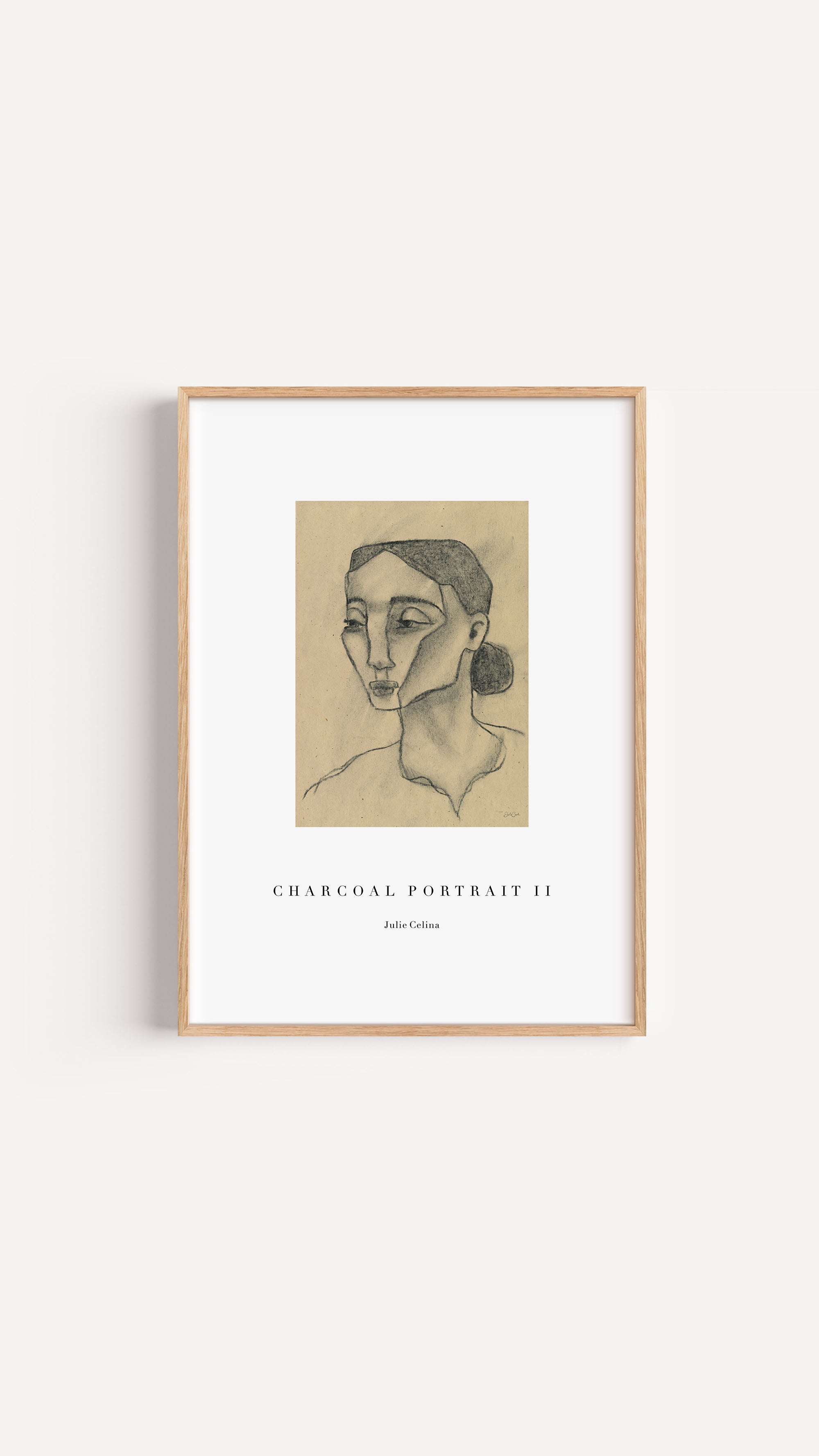 Charcoal Portrait II - Minimalistic Fine Art Print